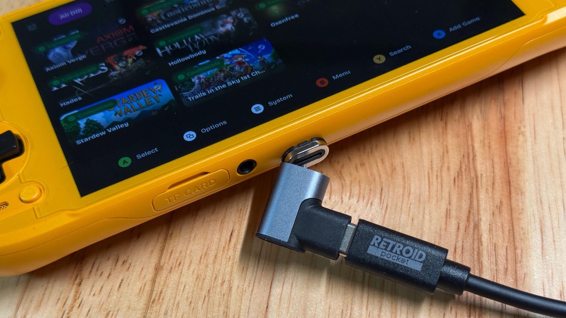 Close up of adaptor.