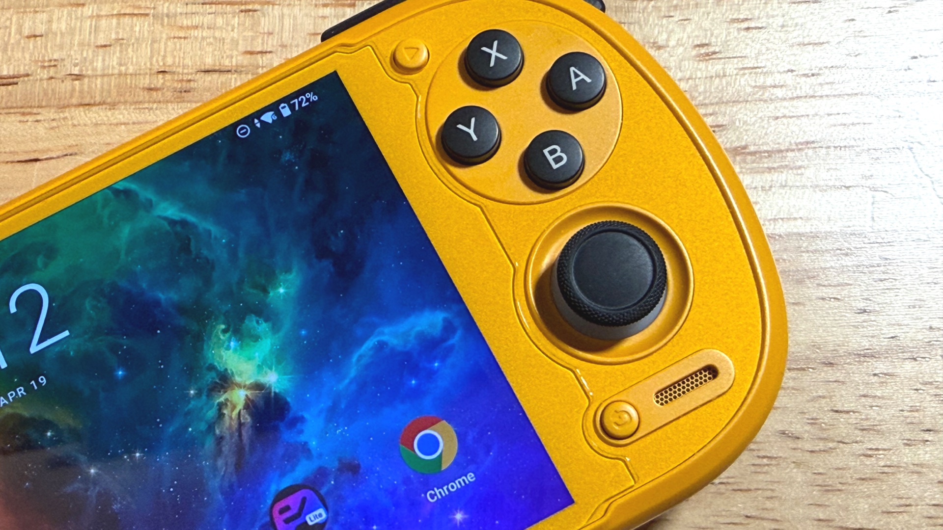 Close up of screen protector.