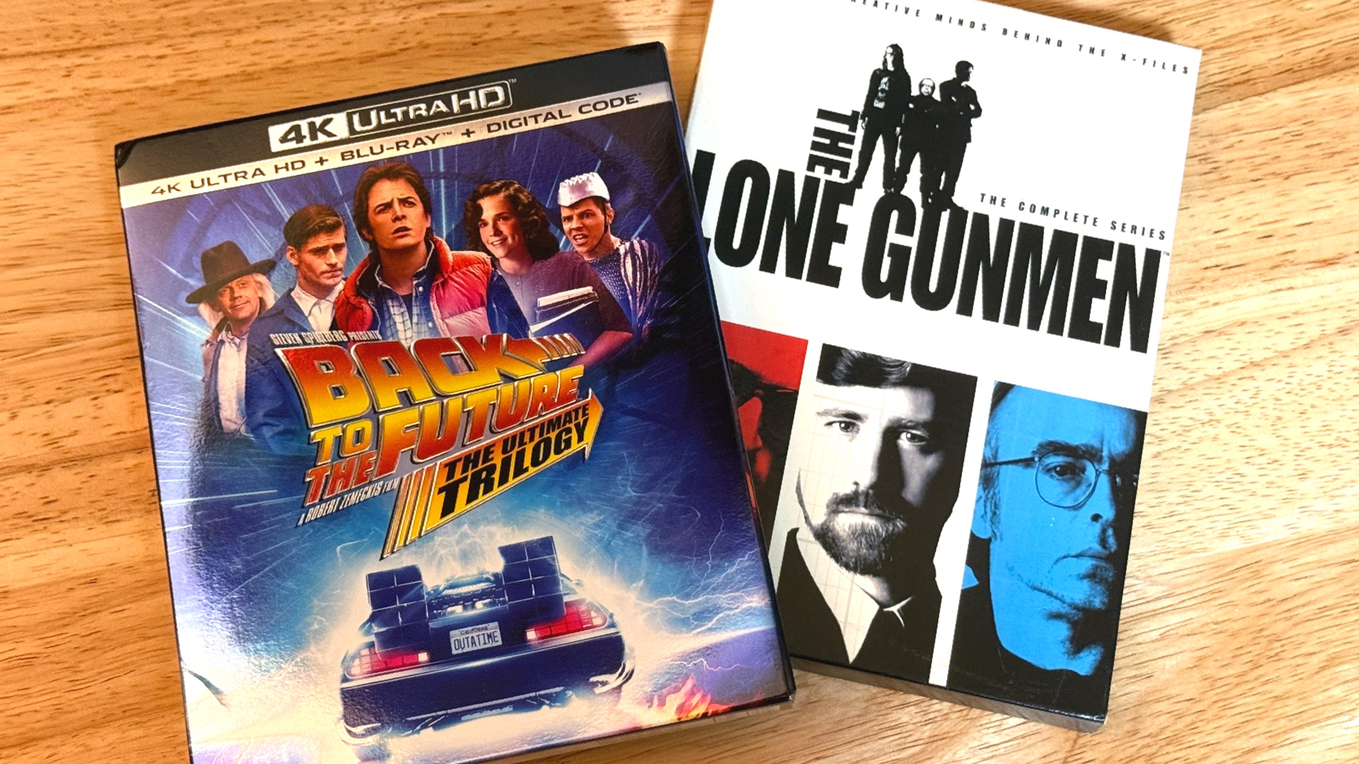 4K Back to the Future and DVD of The Lone Gunmen