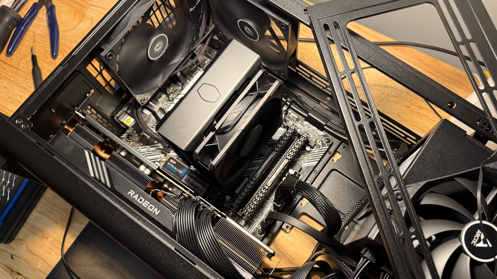 Photo of the PC build