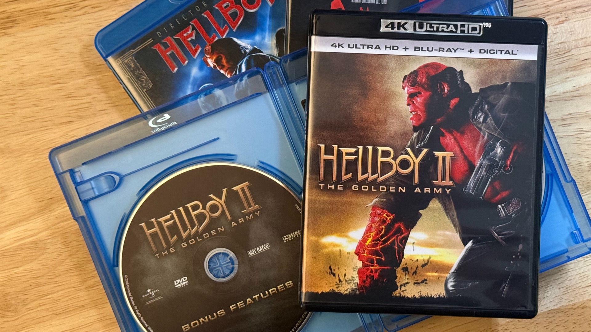 Hellboy 4k with the Blu-ray bonus DVD.