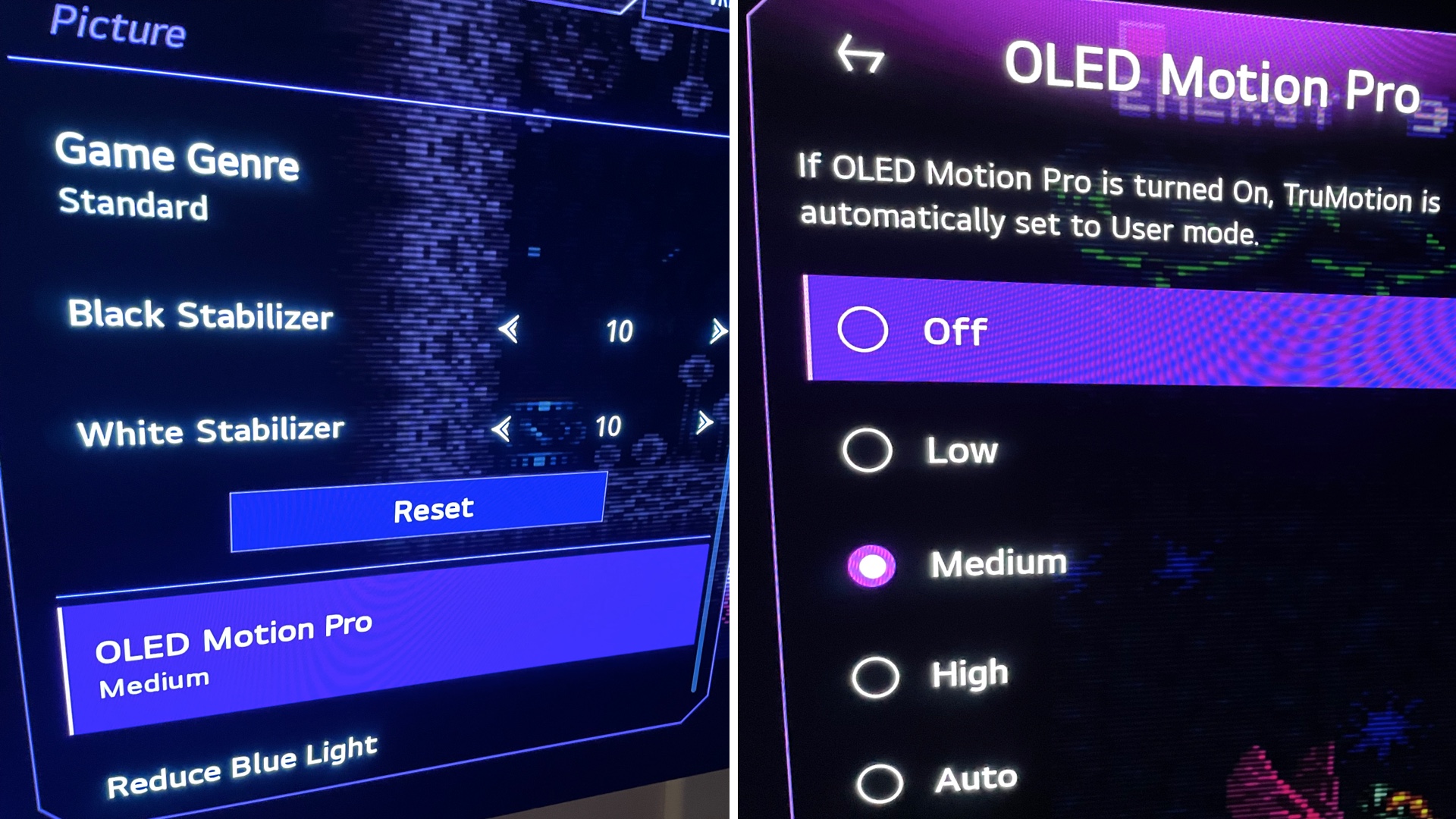 The Signalling Override menu