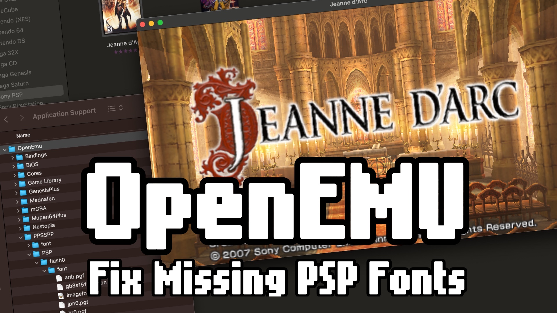 Missing PSP Fonts in OpenEmu