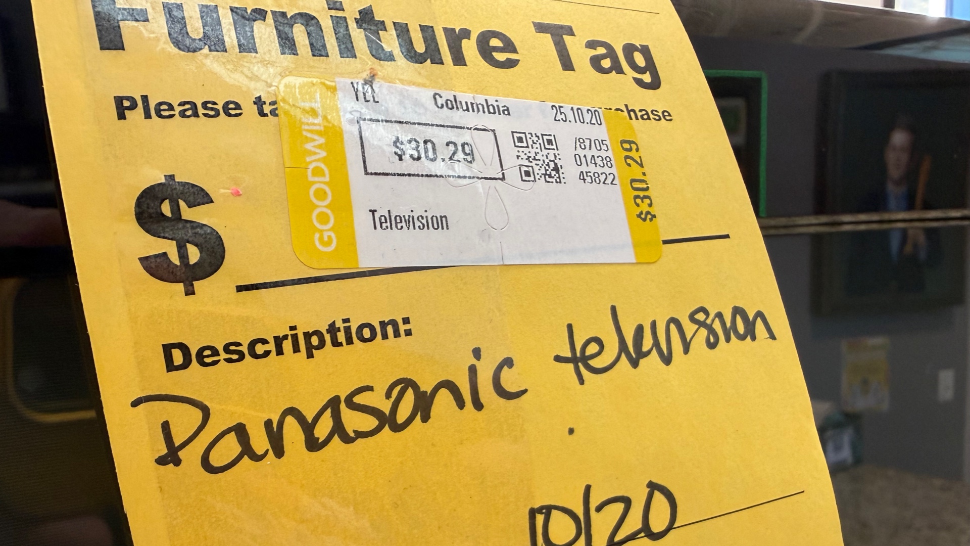 Photo of the price tag