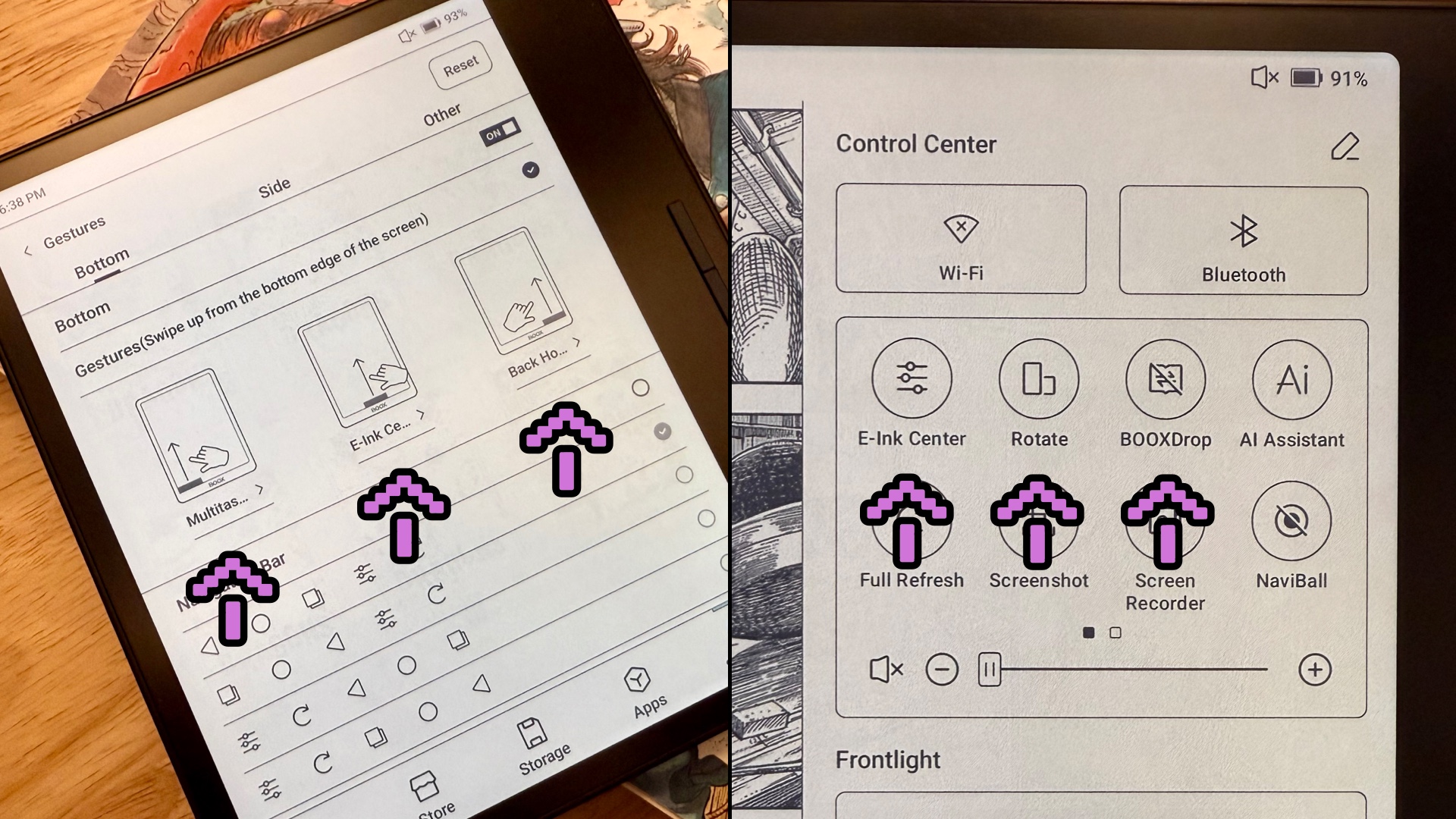 Photo of gesture options