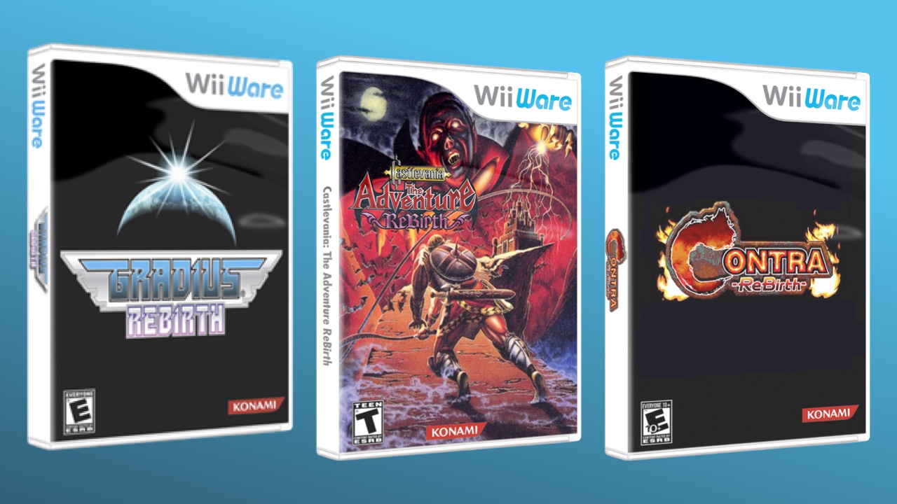 ReBirth games cover art as Wii titles