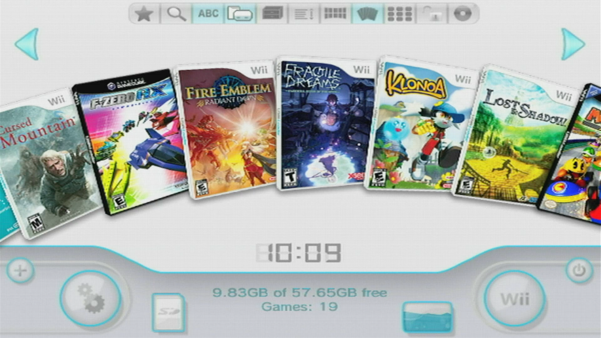 Screenshot of USB Loader GX Menu